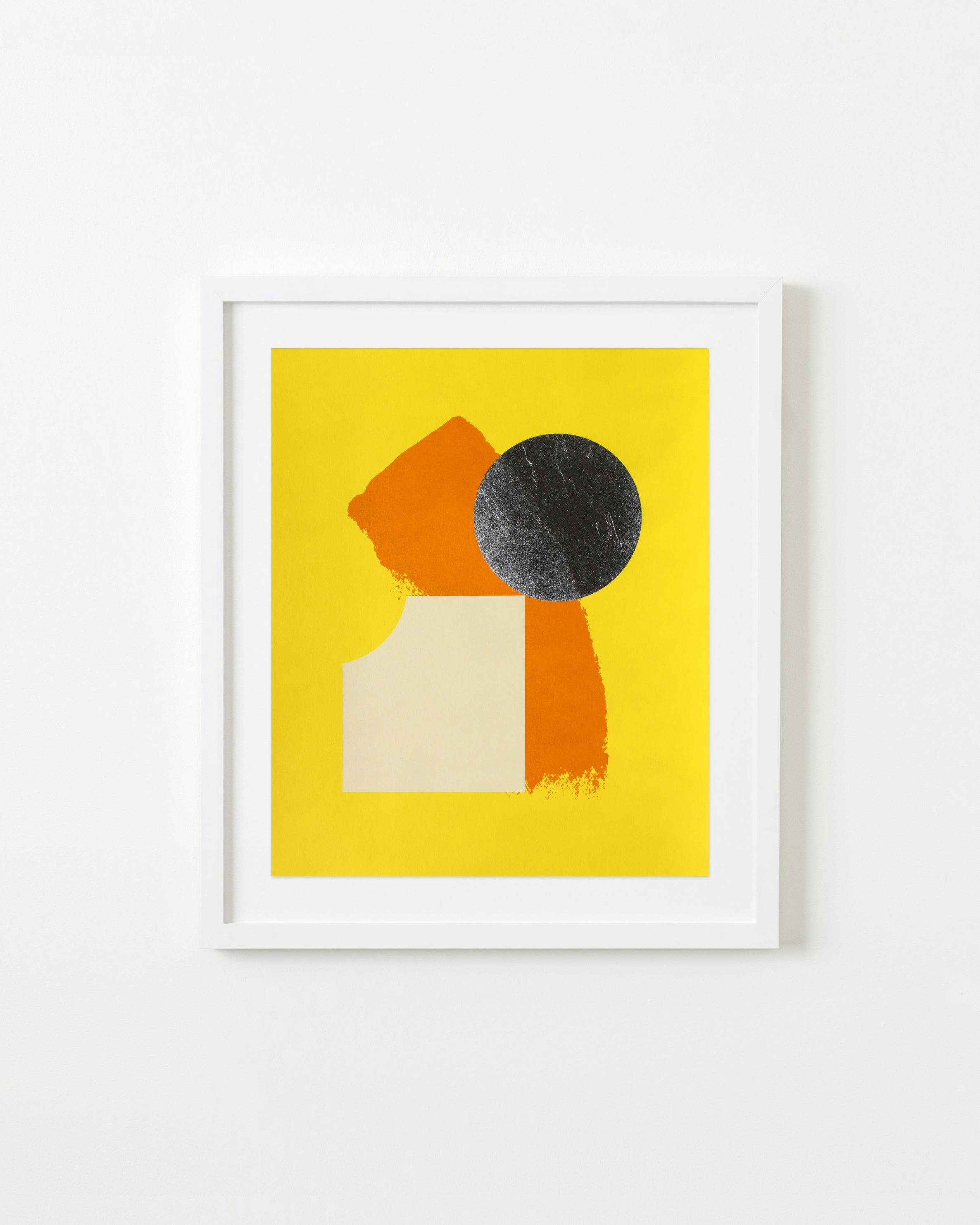 Print by Chad Kouri titled "Opportunity for Reflection (Yellow)".